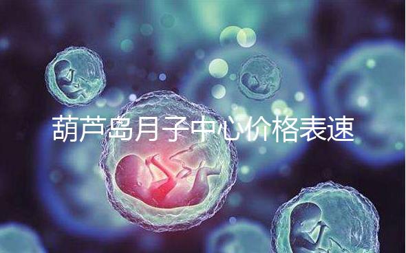葫蘆島月子中心價格表速！2024年詩安、月如初榜上有名